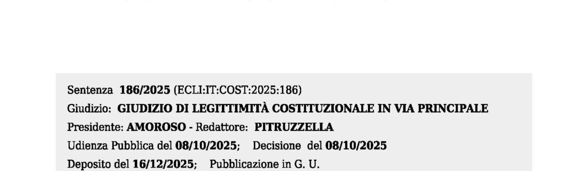 DISCO VERDE AI LIMITI COMUNALI DALLA CONSULTA